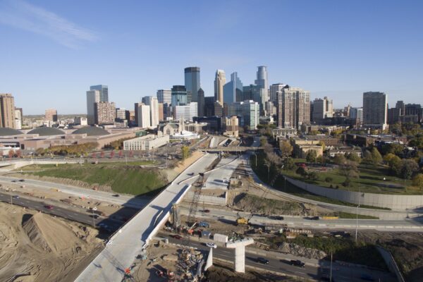 Construction on 35W near mouth of Minneapolis MN
