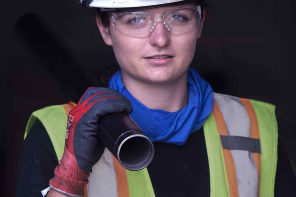 Woman union sprinkler fitter