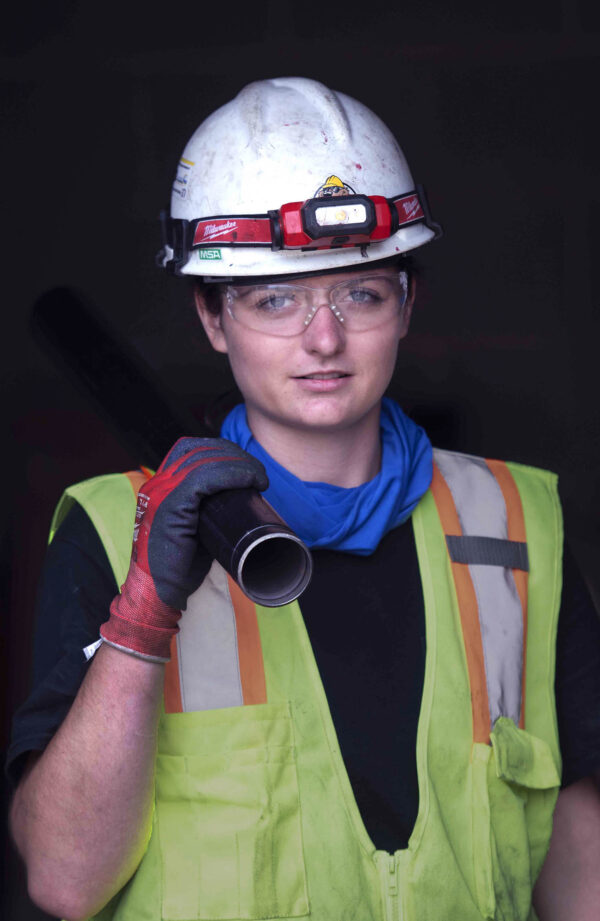 Woman union sprinkler fitter