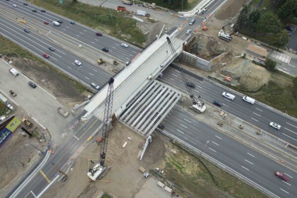 Construction on the new Dale Street bridge 2020