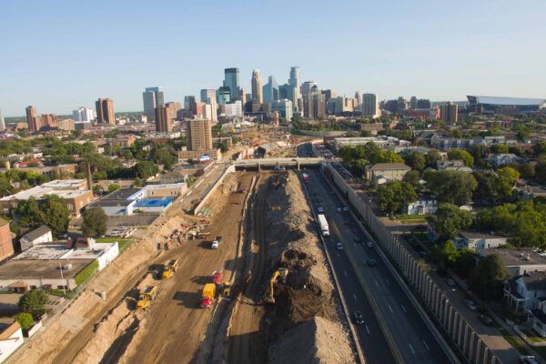 35W Highway construction in Minneapolis 2018